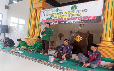 PCNU Manado Bersama YP Al-Maarif Sidoharjo Way Panji Gelar Kegiatan Santunan Anak Yatim